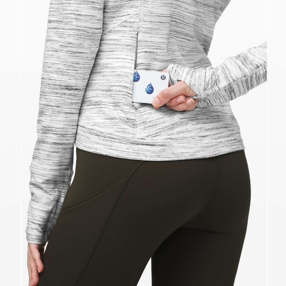 Lululemon Close to Crossing Long Sleeve *Rulu. White, Grey. Striped. Size XS - Picture 3 of 12